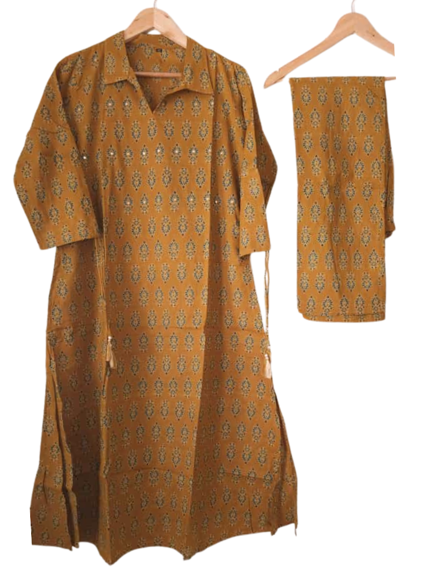 Ajrakh Co-Ords - Ochre Gold
