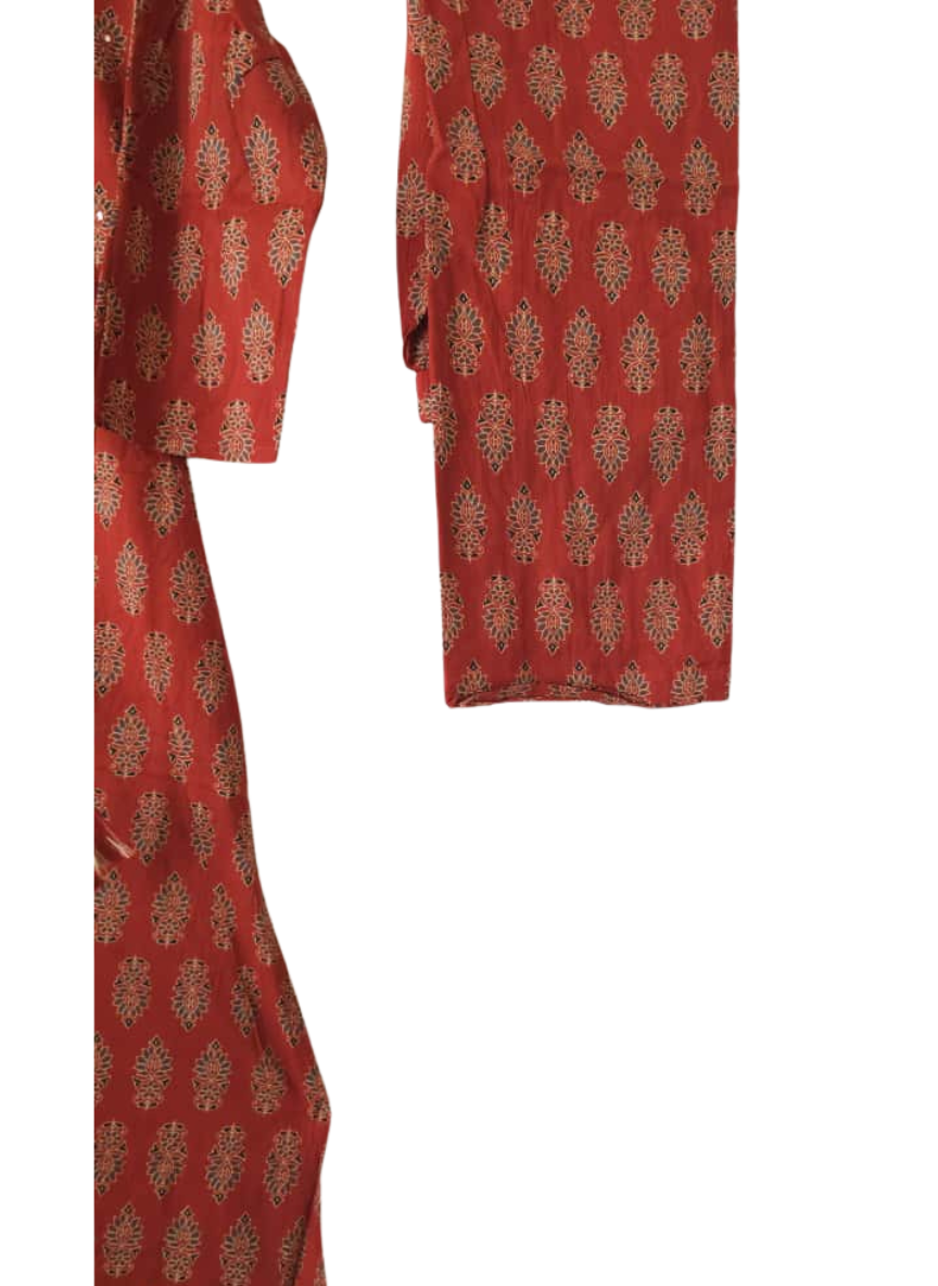 Ajrakh Co-Ords - Saffron