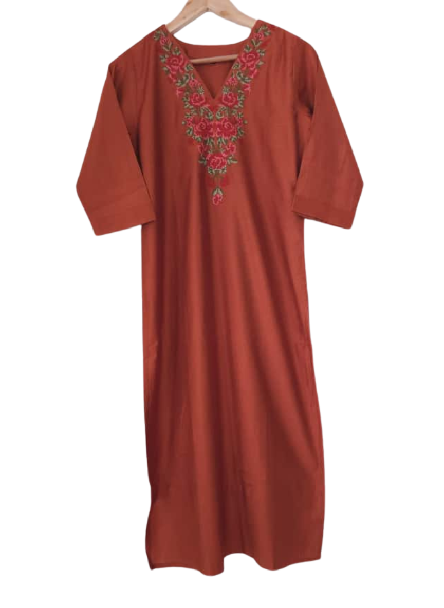 Burn orange kurta