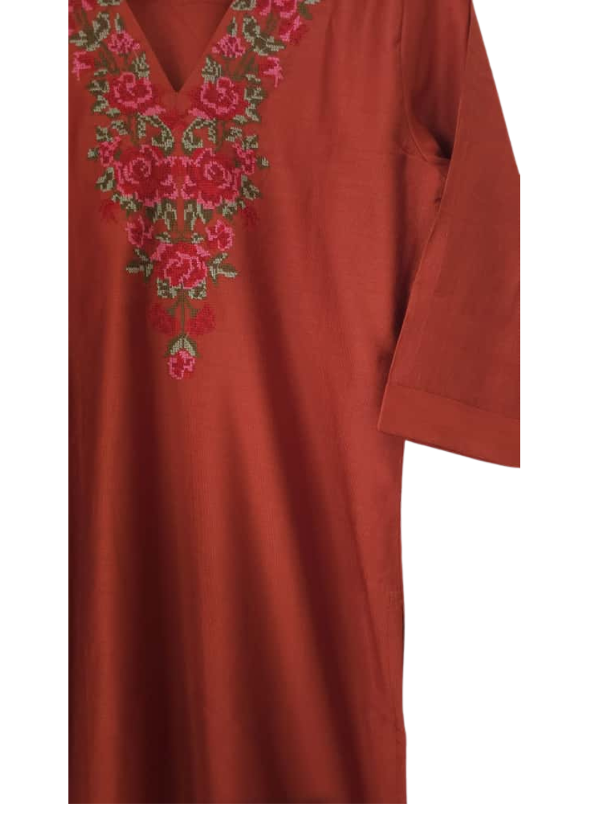 Burn orange kurta