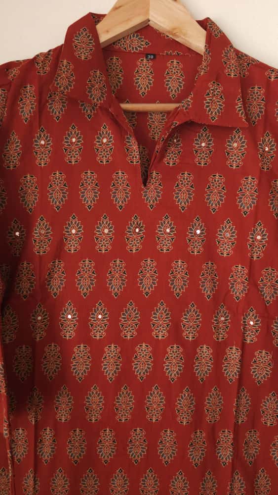 Ajrakh Co-Ords - Saffron