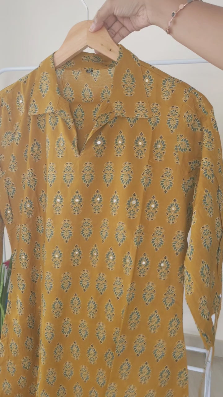 Ajrakh Co-Ords - Ochre Gold